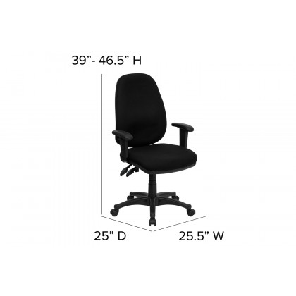 BLNK - Rochelle Fabric High-Back Executive Swivel Ergonomic Office Chair with Adjustable Arms