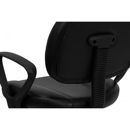 BLNK - Ronald LeatherSoft Mid-Back Swivel Ergonomic Task Office Chair with Back Depth Adjustment and Arms