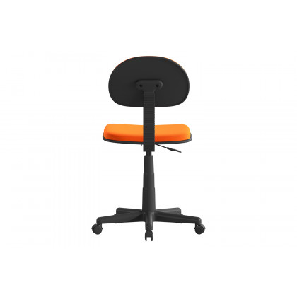 BLNK Harry Low-Back Adjustable Student Swivel Task Office Chair with Padded Mesh Seat and Back - Light Orange