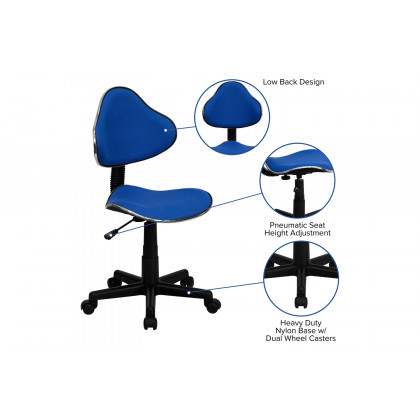 BLNK Whitney Fabric Whitney Swivel Ergonomic Task Office Chair - Blue