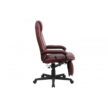 BLNK Robert LeatherSoft High-Back Executive Reclining Ergonomic Swivel Office Chair with Arms - Burgundy