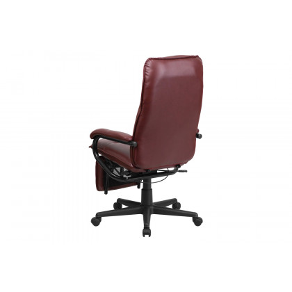 BLNK Robert LeatherSoft High-Back Executive Reclining Ergonomic Swivel Office Chair with Arms - Burgundy
