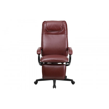 BLNK Robert LeatherSoft High-Back Executive Reclining Ergonomic Swivel Office Chair with Arms - Burgundy