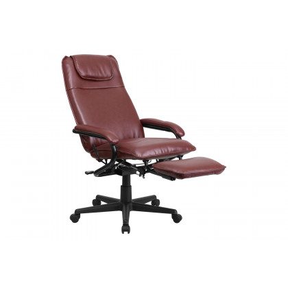 BLNK Robert LeatherSoft High-Back Executive Reclining Ergonomic Swivel Office Chair with Arms - Burgundy