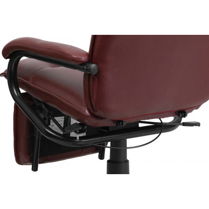BLNK Robert LeatherSoft High-Back Executive Reclining Ergonomic Swivel Office Chair with Arms - Burgundy