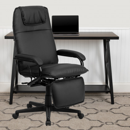 BLNK - Robert LeatherSoft High-Back Executive Reclining Ergonomic Swivel Office Chair with Arms