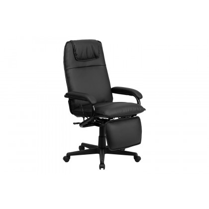 BLNK Robert LeatherSoft High-Back Executive Reclining Ergonomic Swivel Office Chair with Arms - Black