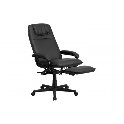 BLNK Robert LeatherSoft High-Back Executive Reclining Ergonomic Swivel Office Chair with Arms - Black
