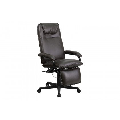 BLNK Robert LeatherSoft High-Back Executive Reclining Ergonomic Swivel Office Chair with Arms - Brown
