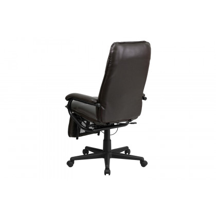 BLNK Robert LeatherSoft High-Back Executive Reclining Ergonomic Swivel Office Chair with Arms - Brown