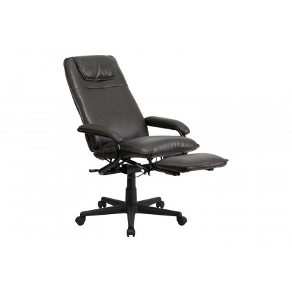 BLNK Robert LeatherSoft High-Back Executive Reclining Ergonomic Swivel Office Chair with Arms - Brown