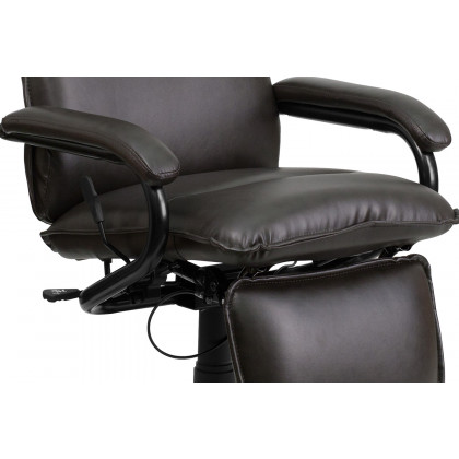 BLNK Robert LeatherSoft High-Back Executive Reclining Ergonomic Swivel Office Chair with Arms - Brown