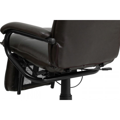 BLNK Robert LeatherSoft High-Back Executive Reclining Ergonomic Swivel Office Chair with Arms - Brown