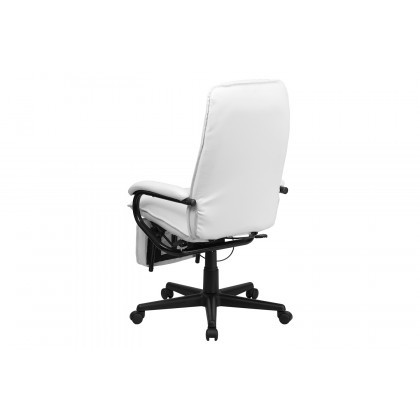 BLNK Robert LeatherSoft High-Back Executive Reclining Ergonomic Swivel Office Chair with Arms - White