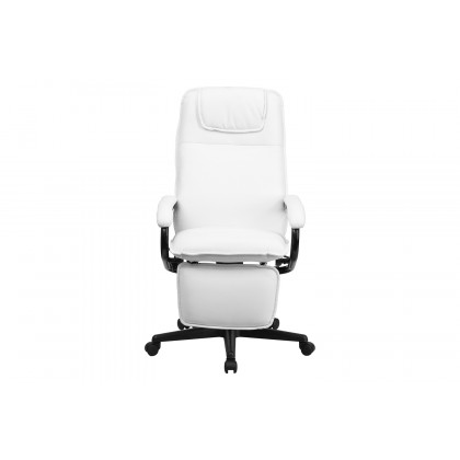 BLNK Robert LeatherSoft High-Back Executive Reclining Ergonomic Swivel Office Chair with Arms - White
