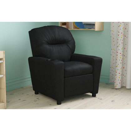 BLNK - Chandler LeatherSoft Contemporary Kids Recliner with Cup Holder