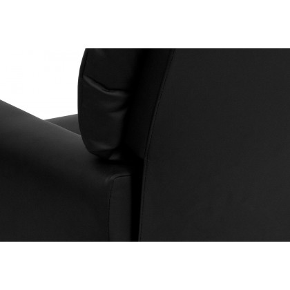 BLNK Chandler LeatherSoft Contemporary Kids Recliner with Cup Holder - Black