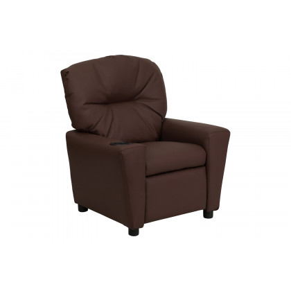 BLNK - Chandler LeatherSoft Contemporary Kids Recliner with Cup Holder