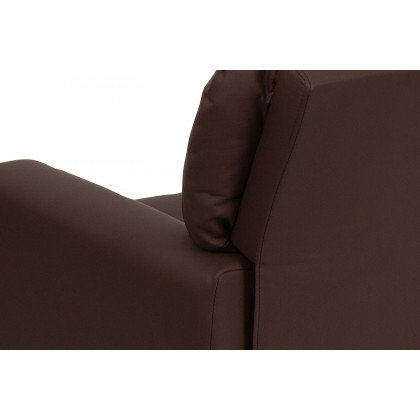 BLNK Chandler LeatherSoft Contemporary Kids Recliner with Cup Holder - Brown