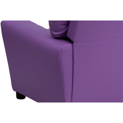 BLNK Chandler Vinyl Contemporary Kids Recliner with Cup Holder - Lavender