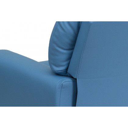 BLNK Chandler Vinyl Contemporary Kids Recliner with Cup Holder - Light Blue