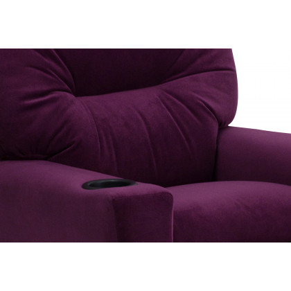 BLNK Chandler Microfiber Contemporary Kids Recliner with Cup Holder - Purple