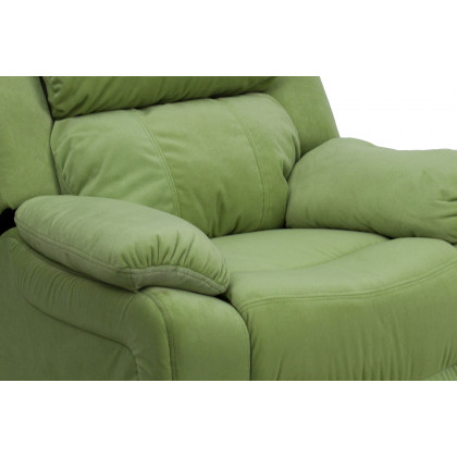 BLNK Charlie Deluxe Microfiber Padded Contemporary Kids Recliner with Storage Arms - Avocado