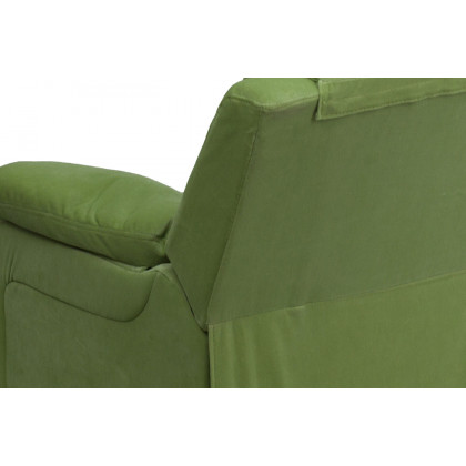 BLNK Charlie Deluxe Microfiber Padded Contemporary Kids Recliner with Storage Arms - Avocado