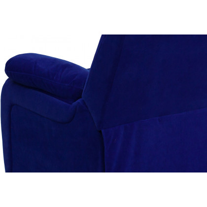 BLNK Charlie Deluxe Microfiber Padded Contemporary Kids Recliner with Storage Arms - Blue