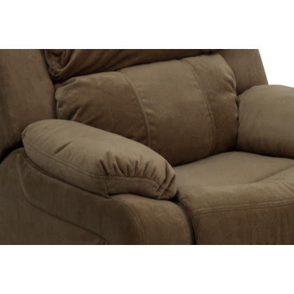 BLNK Charlie Deluxe Microfiber Padded Contemporary Kids Recliner with Storage Arms - Brown