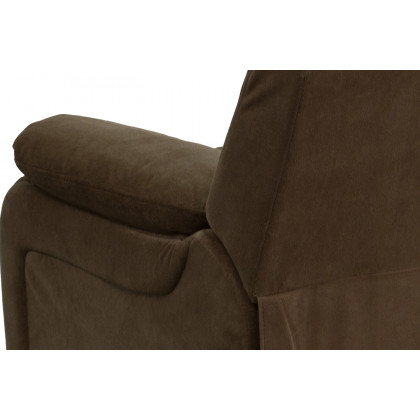 BLNK Charlie Deluxe Microfiber Padded Contemporary Kids Recliner with Storage Arms - Brown