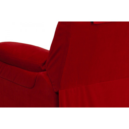 BLNK Charlie Deluxe Microfiber Padded Contemporary Kids Recliner with Storage Arms - Red