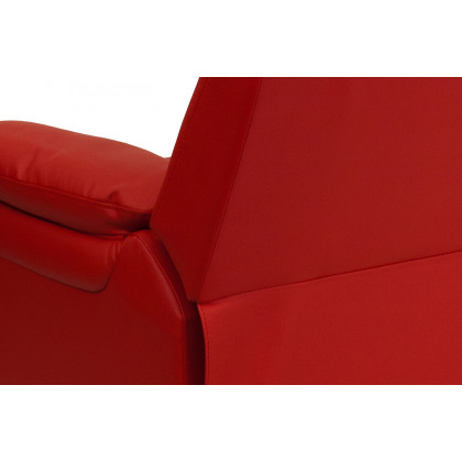 BLNK Charlie Deluxe Vinyl Padded Contemporary Kids Recliner with Storage Arms - Red