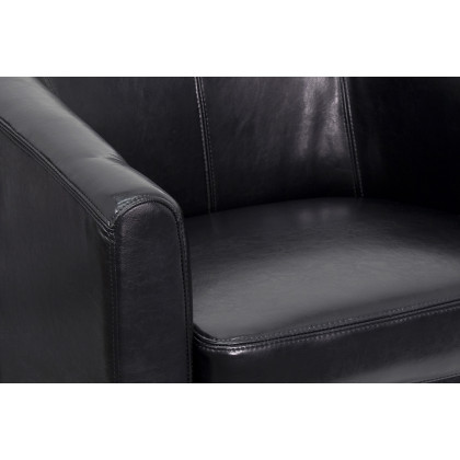BLNK Katie LeatherSoft Lounge Chair - Black
