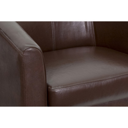 BLNK Katie LeatherSoft Lounge Chair - Brown