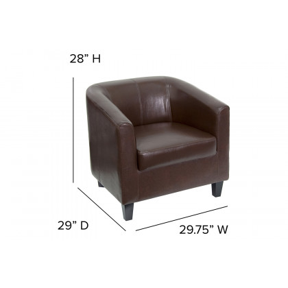 BLNK Katie LeatherSoft Lounge Chair - Brown