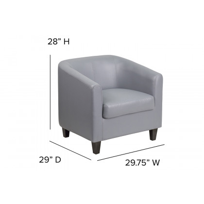 BLNK Katie LeatherSoft Lounge Chair - Gray