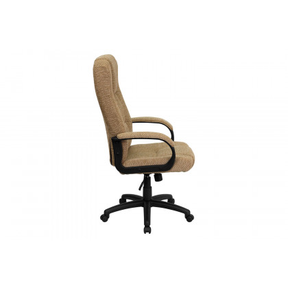 BLNK Rochelle Fabric High-Back Executive Swivel Office Chair with Arms - Beige