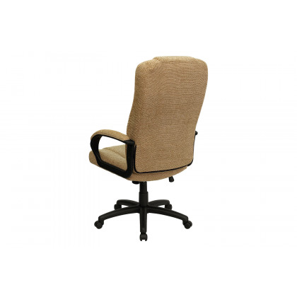 BLNK Rochelle Fabric High-Back Executive Swivel Office Chair with Arms - Beige