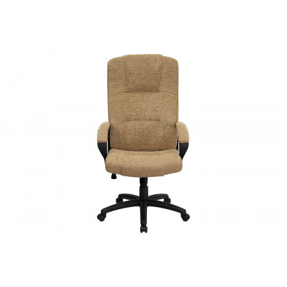 BLNK Rochelle Fabric High-Back Executive Swivel Office Chair with Arms - Beige