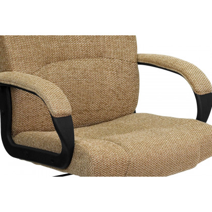 BLNK Rochelle Fabric High-Back Executive Swivel Office Chair with Arms - Beige