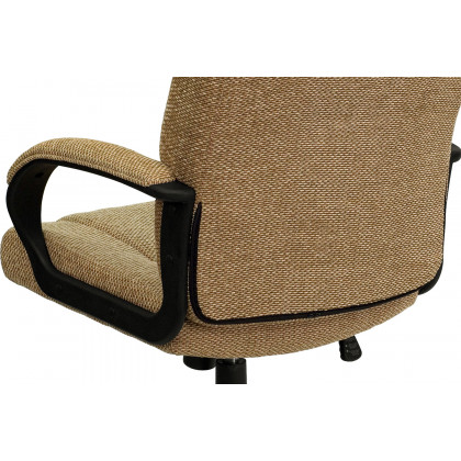 BLNK Rochelle Fabric High-Back Executive Swivel Office Chair with Arms - Beige