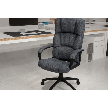 BLNK - Rochelle Fabric High-Back Executive Swivel Office Chair with Arms
