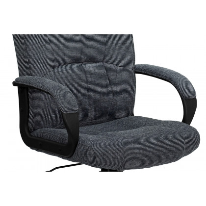 BLNK Rochelle Fabric High-Back Executive Swivel Office Chair with Arms - Gray
