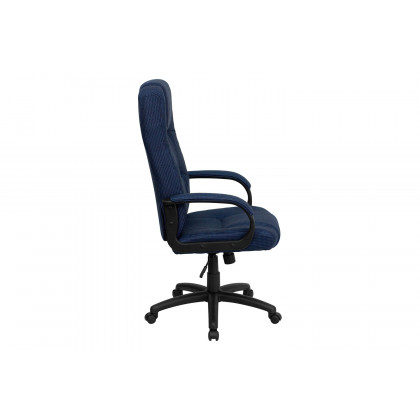 BLNK Rochelle Fabric High-Back Executive Swivel Office Chair with Arms - Blue