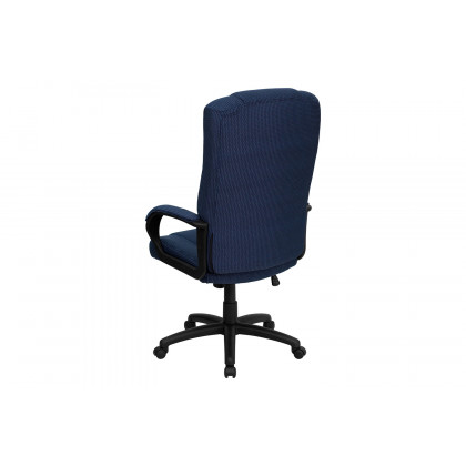 BLNK Rochelle Fabric High-Back Executive Swivel Office Chair with Arms - Blue