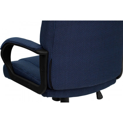 BLNK Rochelle Fabric High-Back Executive Swivel Office Chair with Arms - Blue