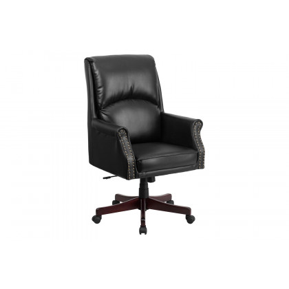 BLNK - Hansel LeatherSoft High-Back Pillow Back Executive Swivel Office Chair with Arms