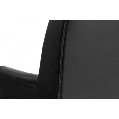 BLNK Hansel LeatherSoft High-Back Pillow Back Executive Swivel Office Chair with Arms - Black