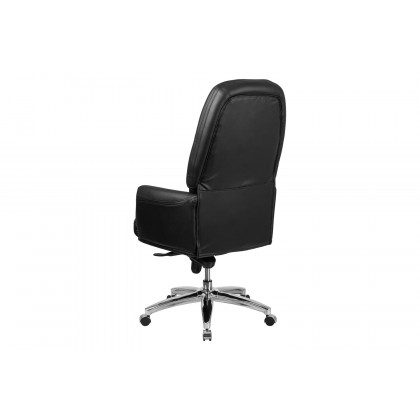 BLNK Hansel LeatherSoft High-Back Traditional Tufted Multifunction Executive Swivel Ergonomic Office Chair with Arms - Black